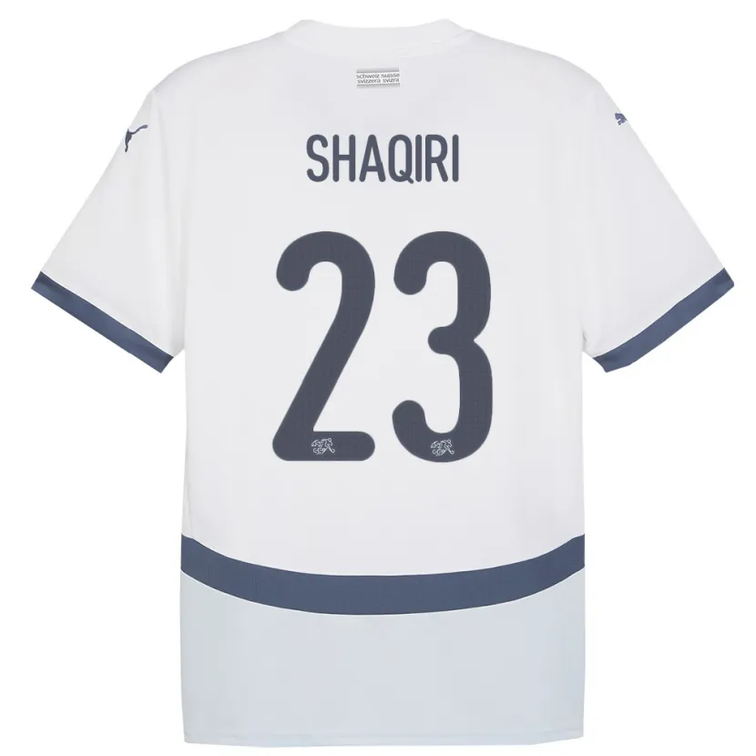 Danxen Homem Camisola Suiça Xherdan Shaqiri #23 Branco Alternativa 24-26 Camisa