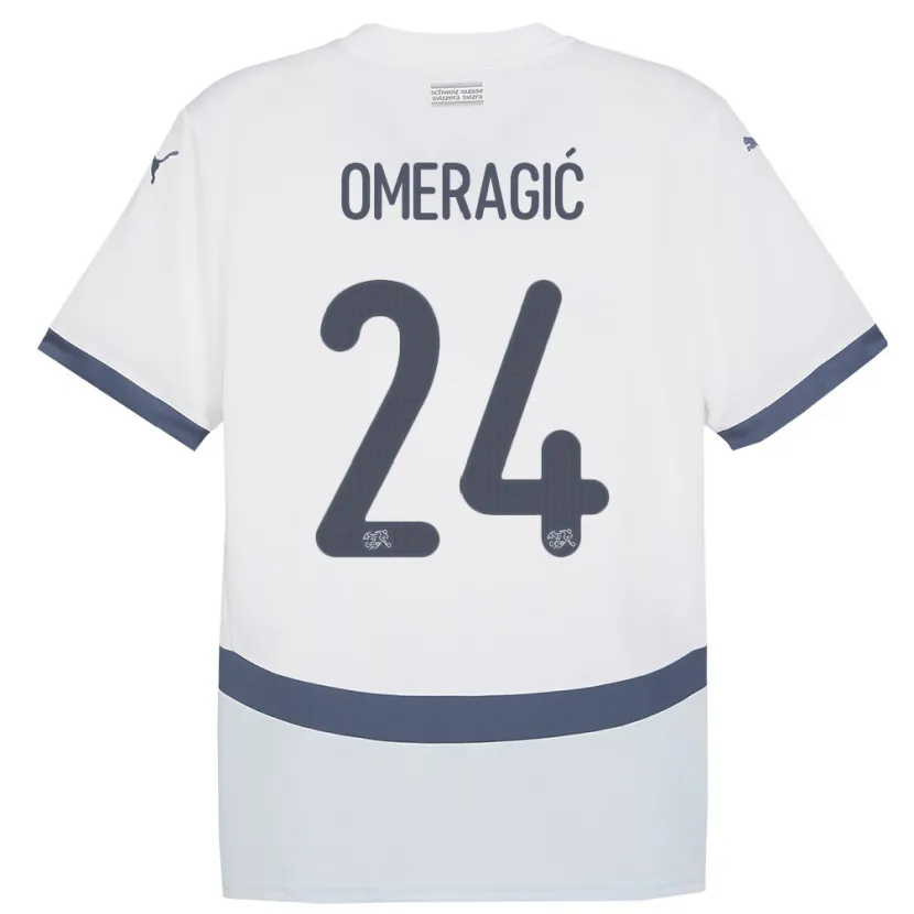 Danxen Homem Camisola Suiça Becir Omeragic #24 Branco Alternativa 24-26 Camisa