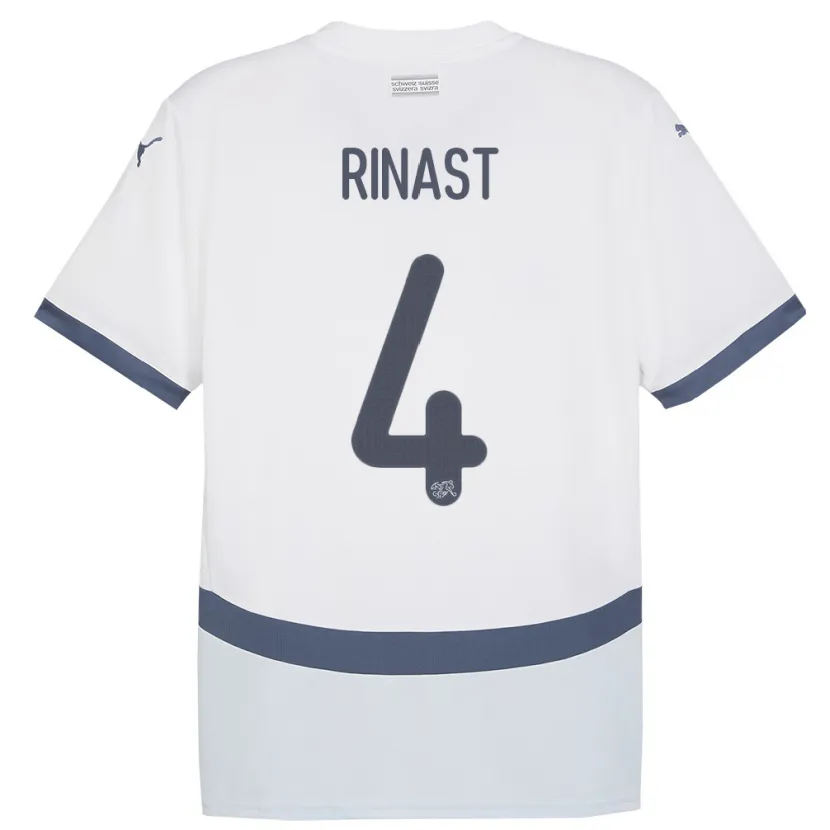 Danxen Homem Camisola Suiça Rachel Rinast #4 Branco Alternativa 24-26 Camisa