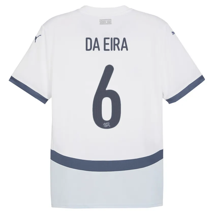 Danxen Homem Camisola Suiça Stefanie Da Eira #6 Branco Alternativa 24-26 Camisa