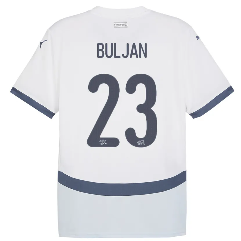 Danxen Homem Camisola Suiça Leo Buljan #23 Branco Alternativa 24-26 Camisa