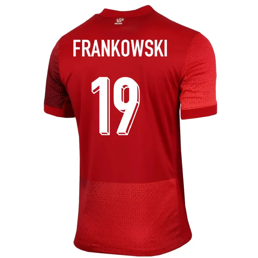 Danxen Homem Camisola Polónia Przemyslaw Frankowski #19 Vermelho Alternativa 24-26 Camisa