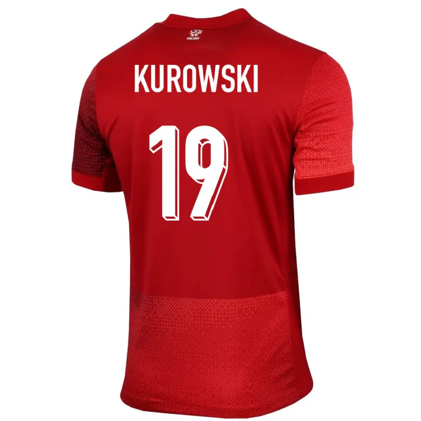Danxen Homem Camisola Polónia Milosz Kurowski #19 Vermelho Alternativa 24-26 Camisa