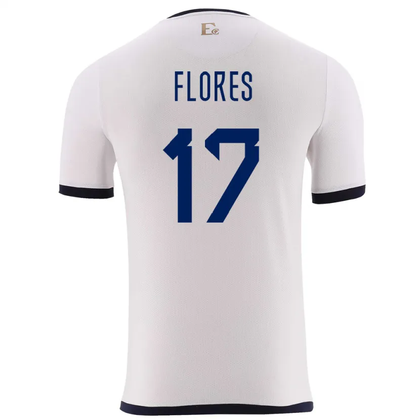 Danxen Homem Camisola Equador Karen Flores #17 Branco Alternativa 24-26 Camisa