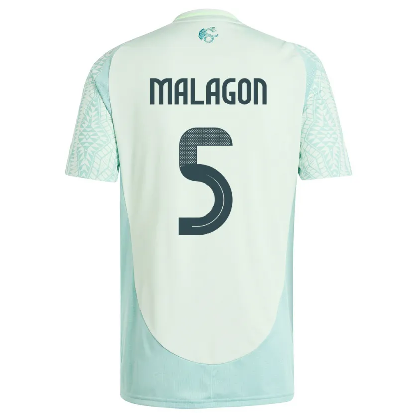 Danxen Homem Camisola México Luis Malagon #5 Linho Verde Alternativa 24-26 Camisa