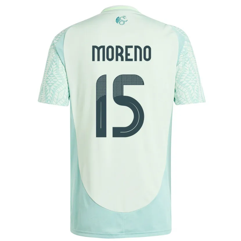 Danxen Homem Camisola México Hector Moreno #15 Linho Verde Alternativa 24-26 Camisa
