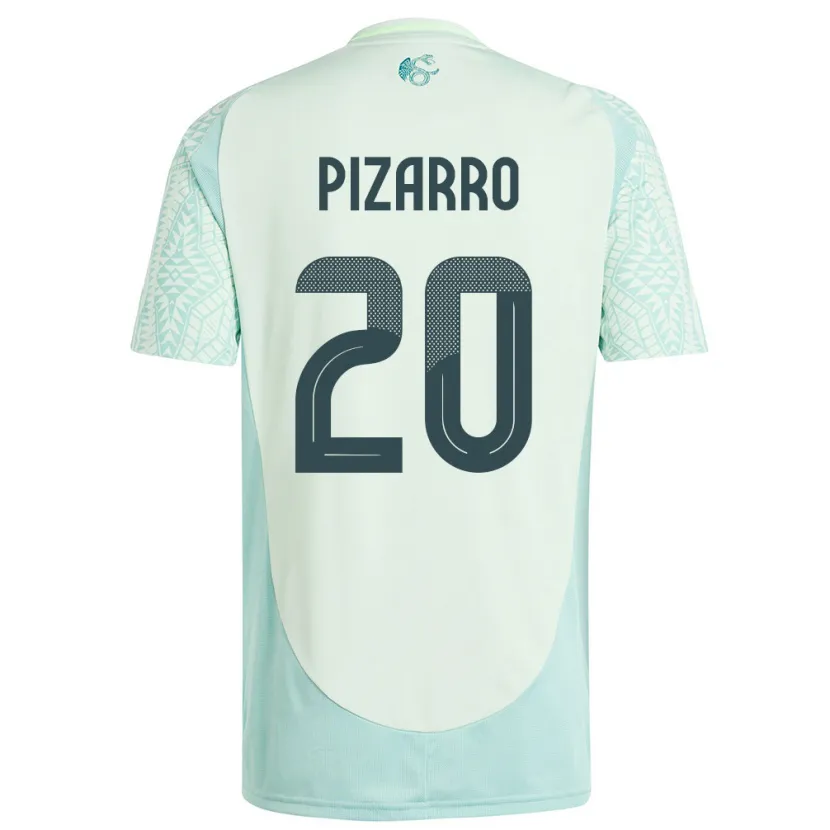 Danxen Homem Camisola México Rodolfo Pizarro #20 Linho Verde Alternativa 24-26 Camisa
