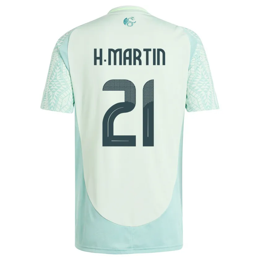 Danxen Homem Camisola México Henry Martin #21 Linho Verde Alternativa 24-26 Camisa