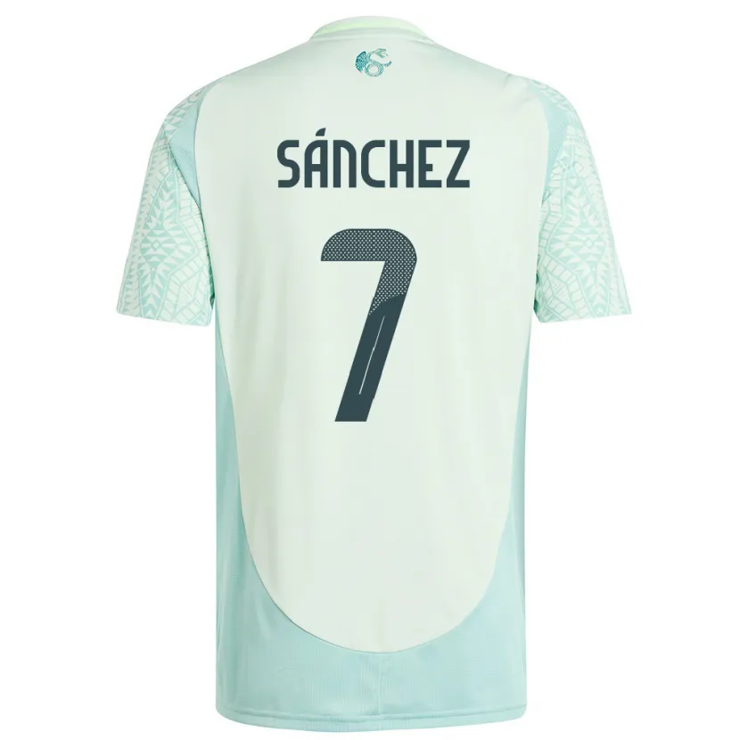 Danxen Homem Camisola México Maria Sanchez #7 Linho Verde Alternativa 24-26 Camisa