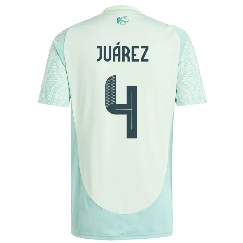 Danxen Homem Camisola México Ramon Juarez #4 Linho Verde Alternativa 24-26 Camisa