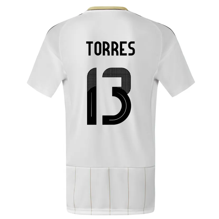 Danxen Homem Camisola Costa Rica Gerson Torres #13 Branco Alternativa 24-26 Camisa