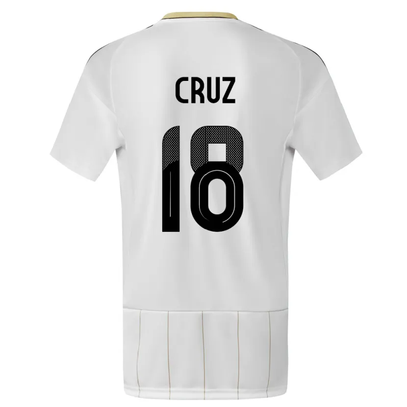 Danxen Homem Camisola Costa Rica Aaron Cruz #18 Branco Alternativa 24-26 Camisa