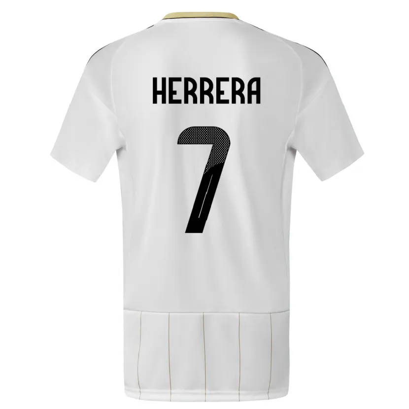 Danxen Homem Camisola Costa Rica Melissa Herrera #7 Branco Alternativa 24-26 Camisa