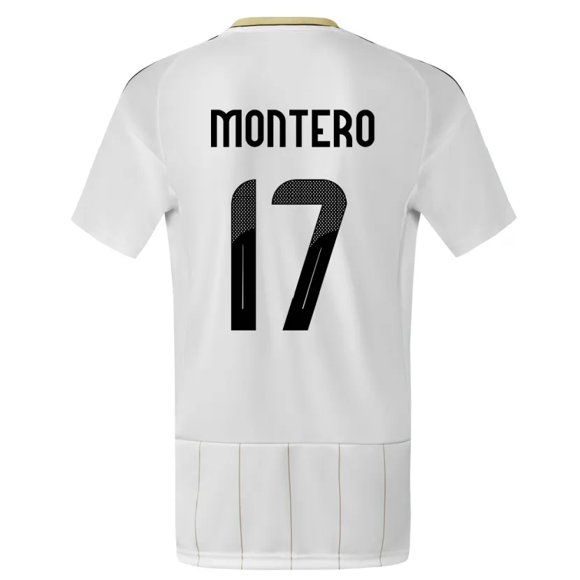 Danxen Homem Camisola Costa Rica Michelle Montero #17 Branco Alternativa 24-26 Camisa