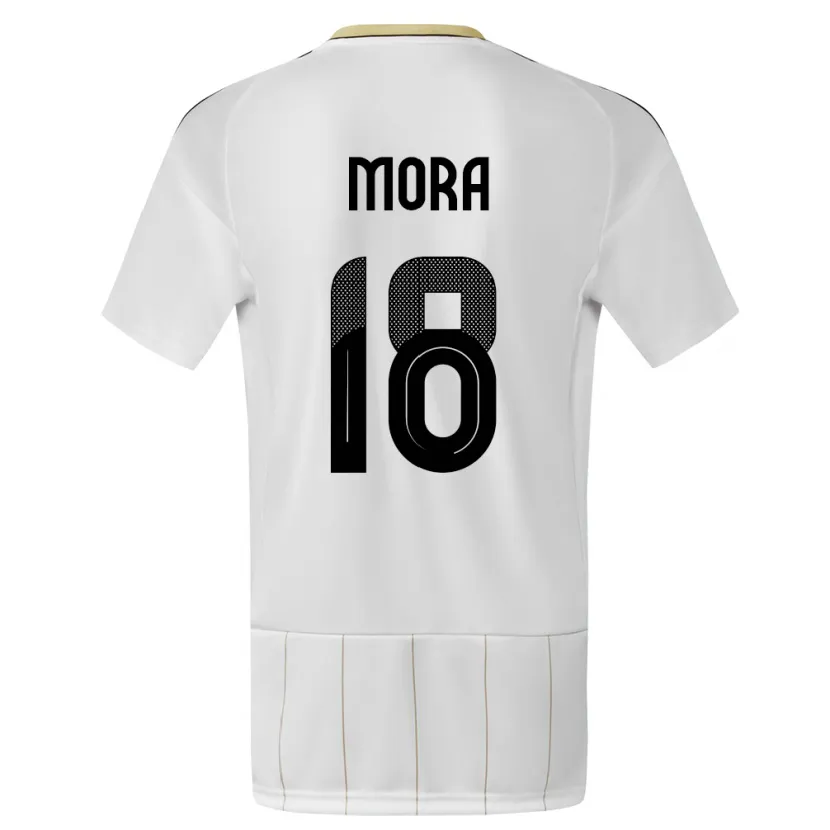 Danxen Homem Camisola Costa Rica Bayron Mora #18 Branco Alternativa 24-26 Camisa