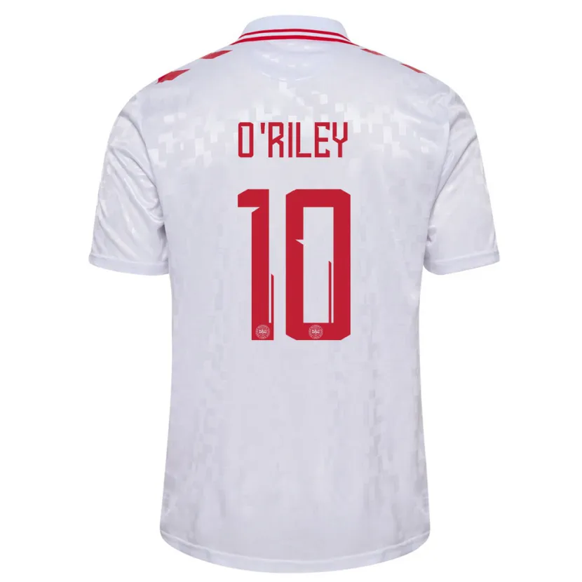 Danxen Homem Camisola Dinamarca Matt O'riley #10 Branco Alternativa 24-26 Camisa