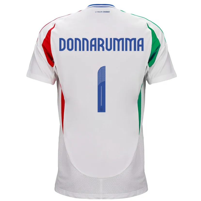 Danxen Homem Camisola Itália Gianluigi Donnarumma #1 Branco Alternativa 24-26 Camisa