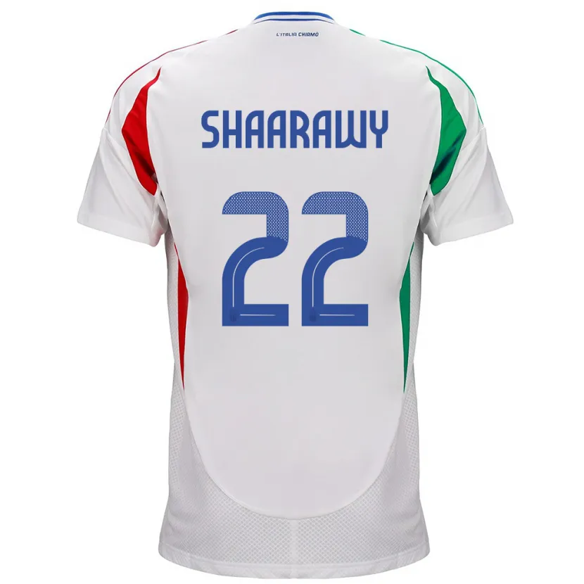 Danxen Homem Camisola Itália Stephan El Shaarawy #22 Branco Alternativa 24-26 Camisa