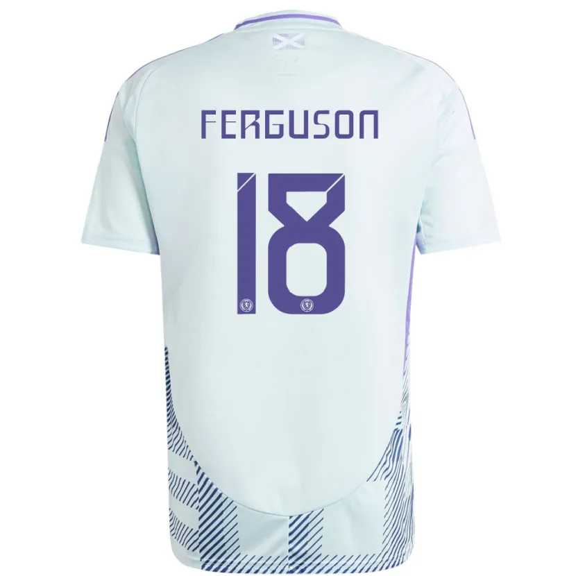 Danxen Homem Camisola Escócia Lewis Ferguson #18 Azul Menta Claro Alternativa 24-26 Camisa