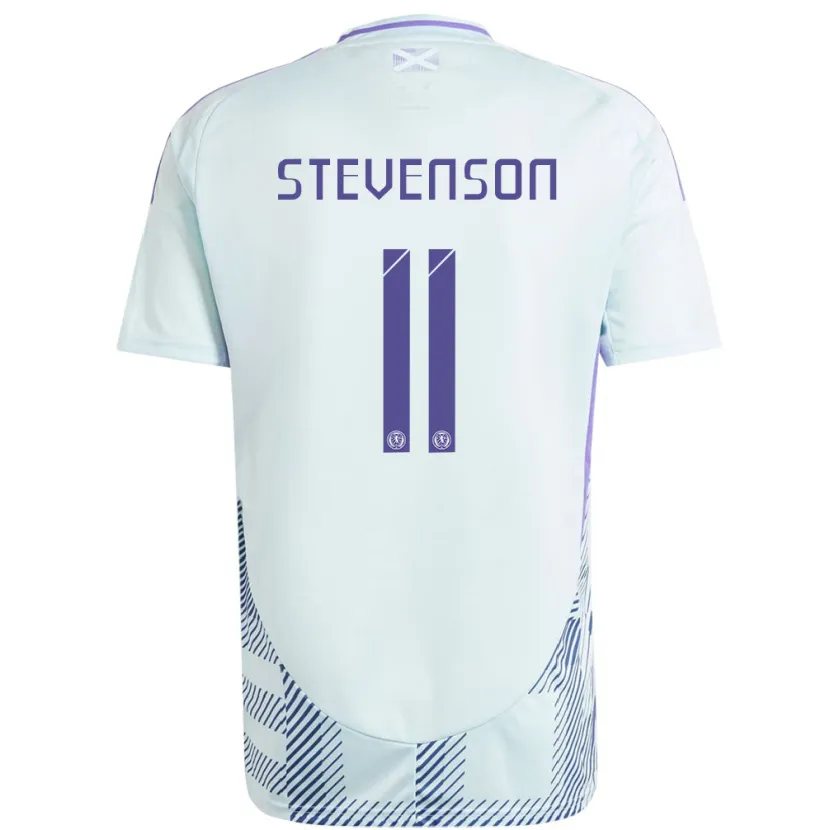 Danxen Homem Camisola Escócia Gus Stevenson #11 Azul Menta Claro Alternativa 24-26 Camisa