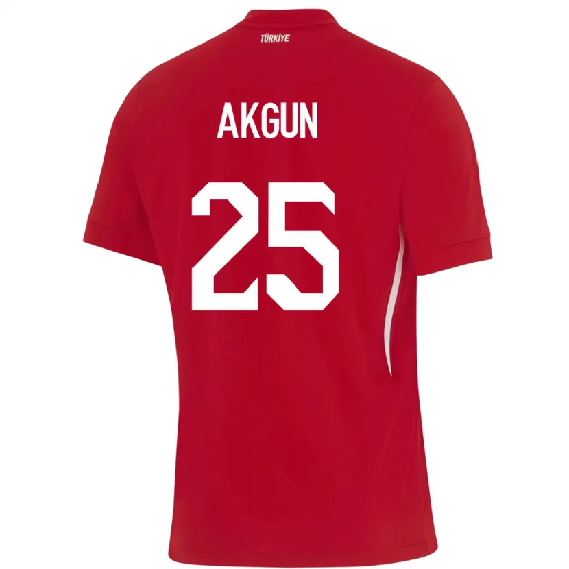 Danxen Homem Camisola Turquia Yunus Akgün #25 Vermelho Alternativa 24-26 Camisa