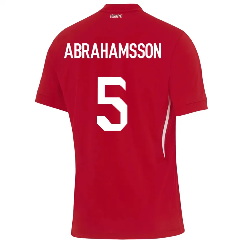Danxen Homem Camisola Turquia Sejde Aylin Abrahamsson #5 Vermelho Alternativa 24-26 Camisa