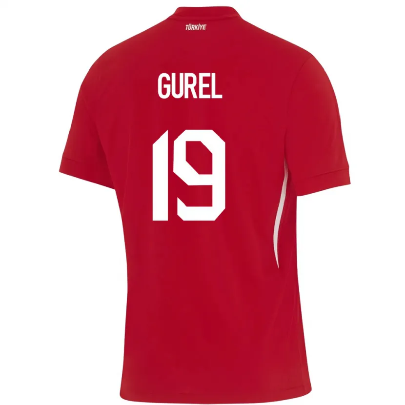 Danxen Homem Camisola Turquia Cansu Gürel #19 Vermelho Alternativa 24-26 Camisa