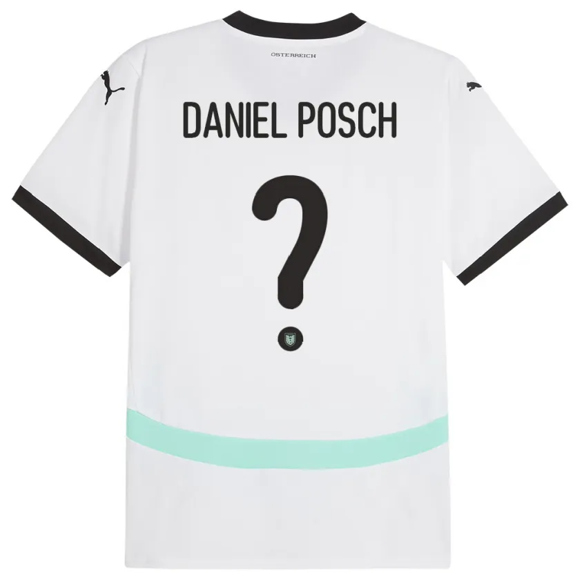 Danxen Homem Camisola Áustria Daniel Posch #0 Branco Alternativa 24-26 Camisa