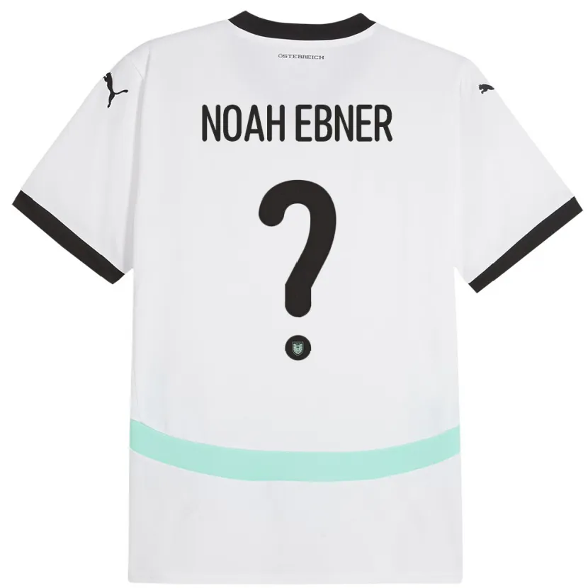 Danxen Homem Camisola Áustria Noah Ebner #0 Branco Alternativa 24-26 Camisa