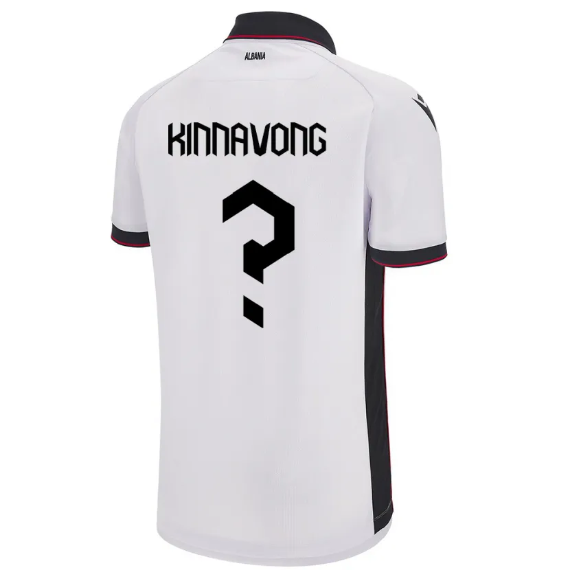 Danxen Homem Camisola Albânia Jordan Kinnavong #0 Branco Alternativa 24-26 Camisa