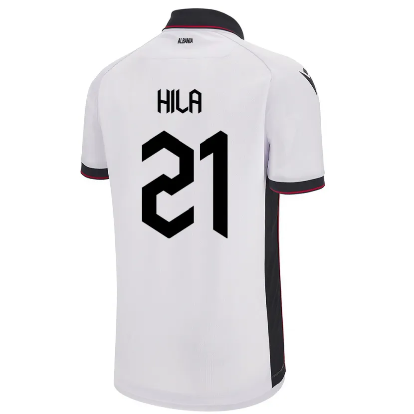 Danxen Homem Camisola Albânia Alma Hila #21 Branco Alternativa 24-26 Camisa