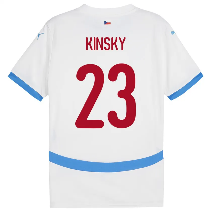 Danxen Homem Camisola República Checa Antonin Kinsky #23 Branco Alternativa 24-26 Camisa