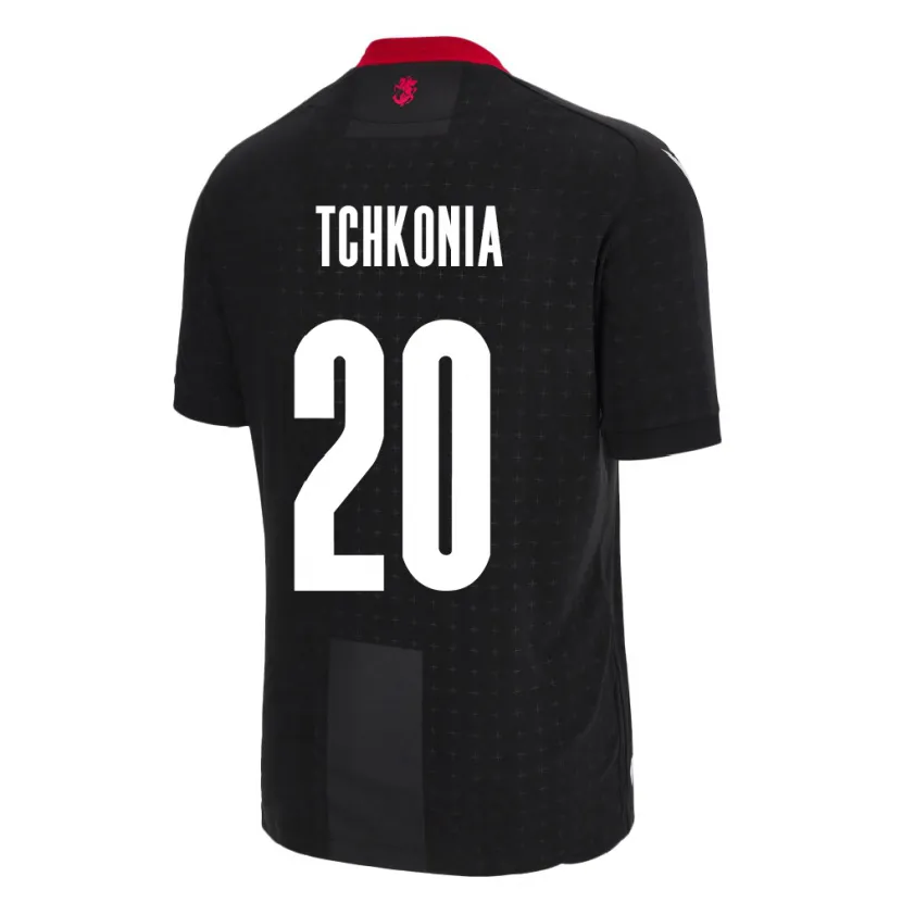 Danxen Homem Camisola Geórgia Khatia Tchkonia #20 Preto Alternativa 24-26 Camisa