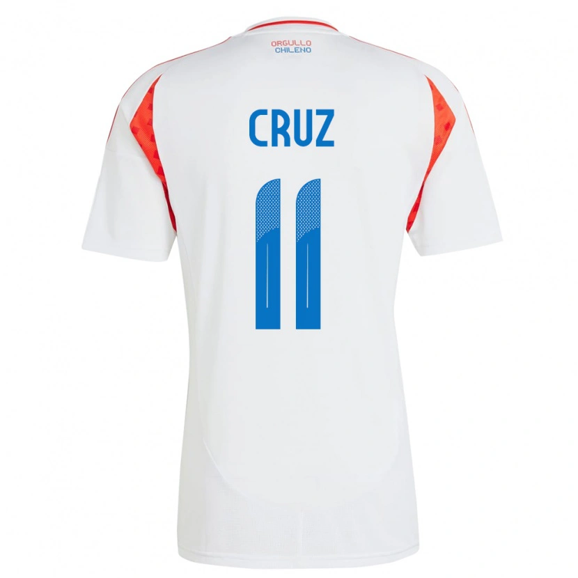Danxen Homem Camisola Chile Joan Cruz #11 Branco Alternativa 24-26 Camisa