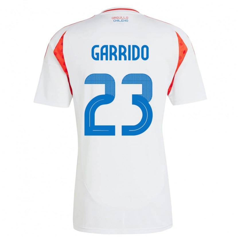 Danxen Homem Camisola Chile Pedro Garrido #23 Branco Alternativa 24-26 Camisa