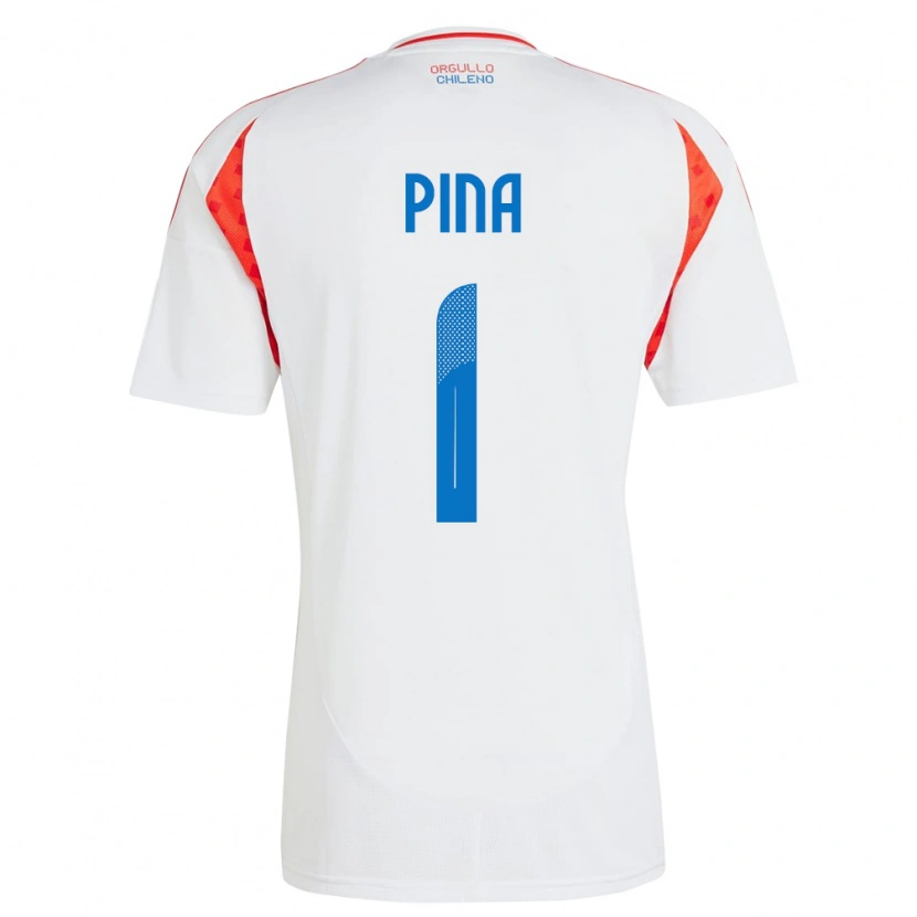 Danxen Homem Camisola Chile Cristóbal Piña #1 Branco Alternativa 24-26 Camisa