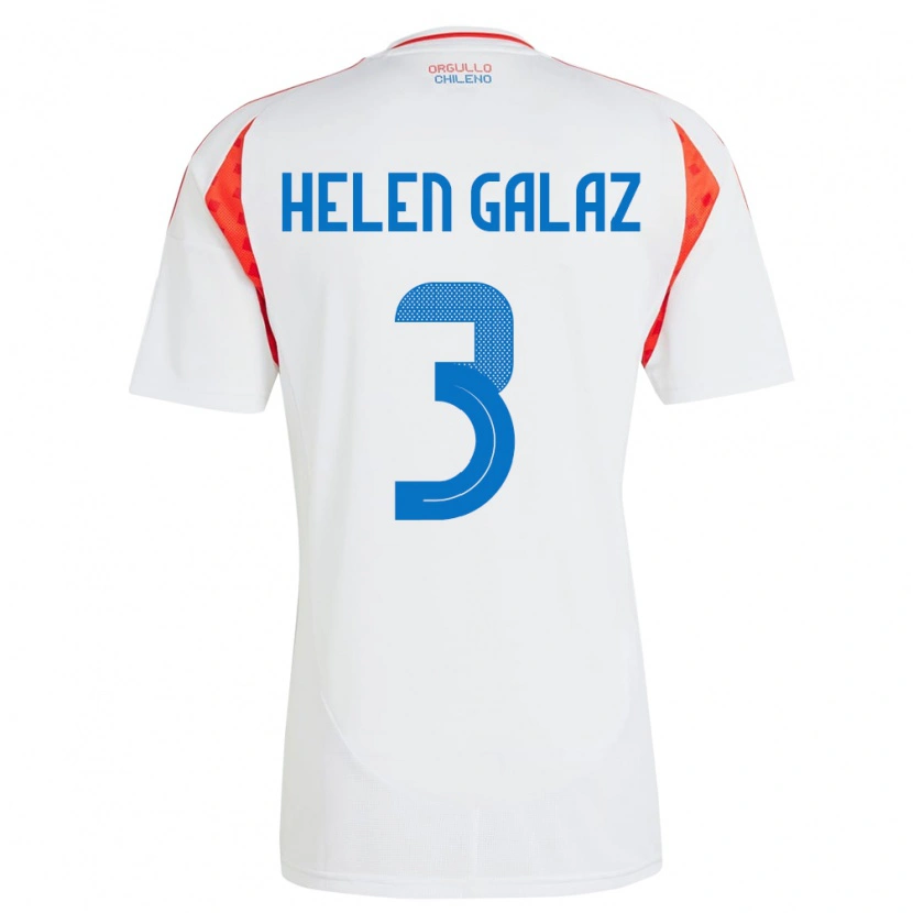 Danxen Homem Camisola Chile Su Helen Galaz #3 Branco Alternativa 24-26 Camisa