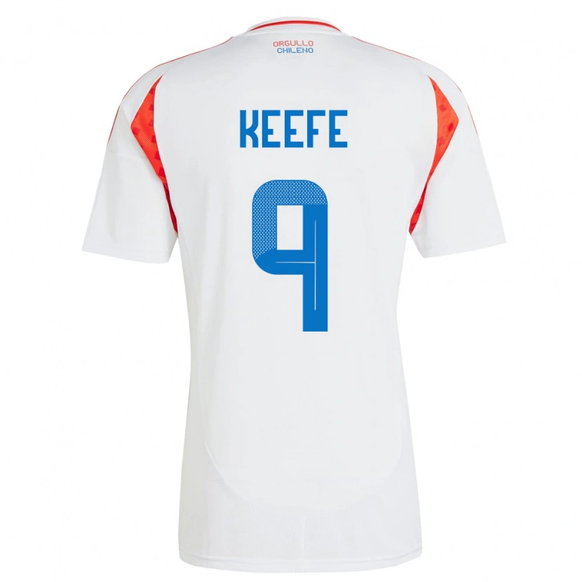 Danxen Homem Camisola Chile Sonya Keefe #9 Branco Alternativa 24-26 Camisa