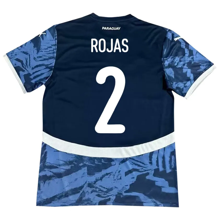 Danxen Homem Camisola Paraguai Robert Rojas #2 Azul Alternativa 24-26 Camisa