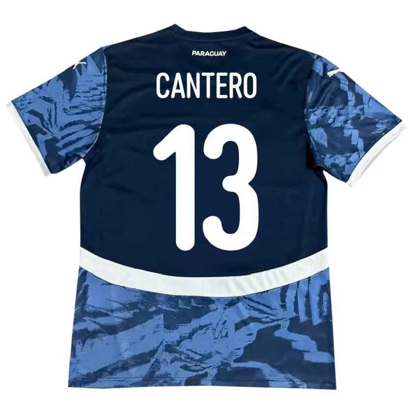 Danxen Homem Camisola Paraguai Alexis Cantero #13 Azul Alternativa 24-26 Camisa