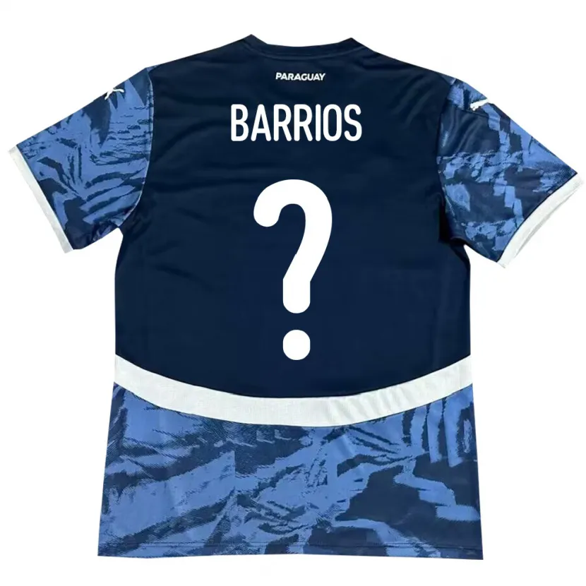 Danxen Homem Camisola Paraguai Fabio Barrios #0 Azul Alternativa 24-26 Camisa