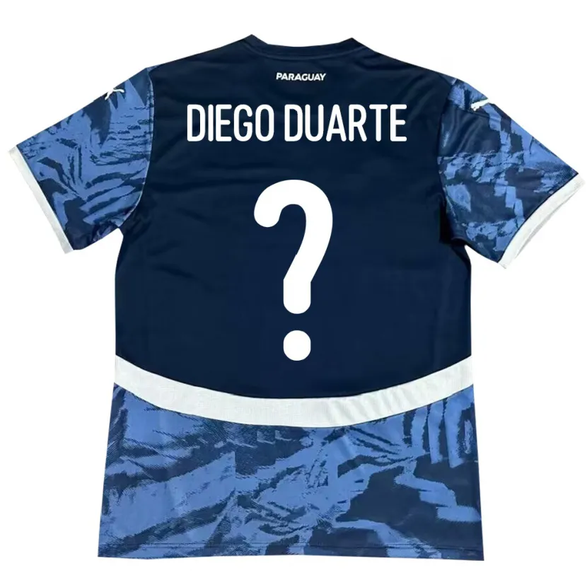 Danxen Homem Camisola Paraguai Diego Duarte #0 Azul Alternativa 24-26 Camisa