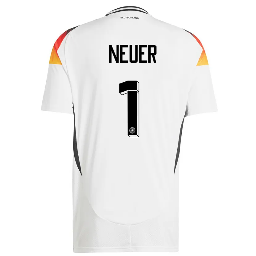 Danxen Mulher Camisola Alemanha Manuel Neuer #1 Branco Principal 24-26 Camisa