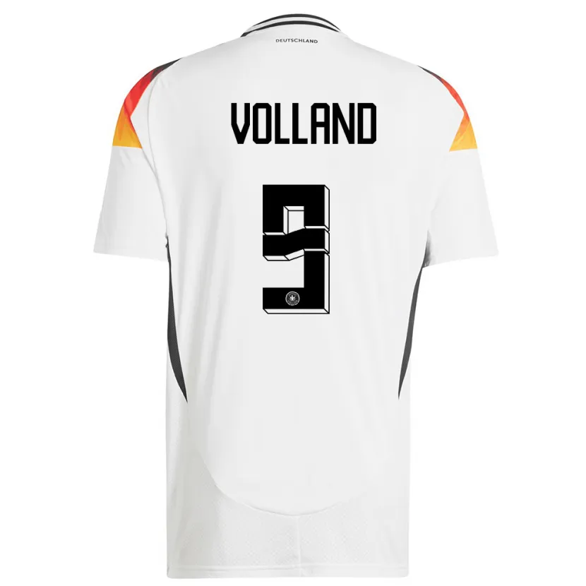 Danxen Mulher Camisola Alemanha Kevin Volland #9 Branco Principal 24-26 Camisa