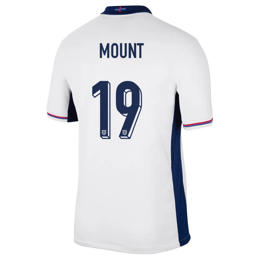 Danxen Mulher Camisola Inglaterra Mason Mount #19 Branco Principal 24-26 Camisa