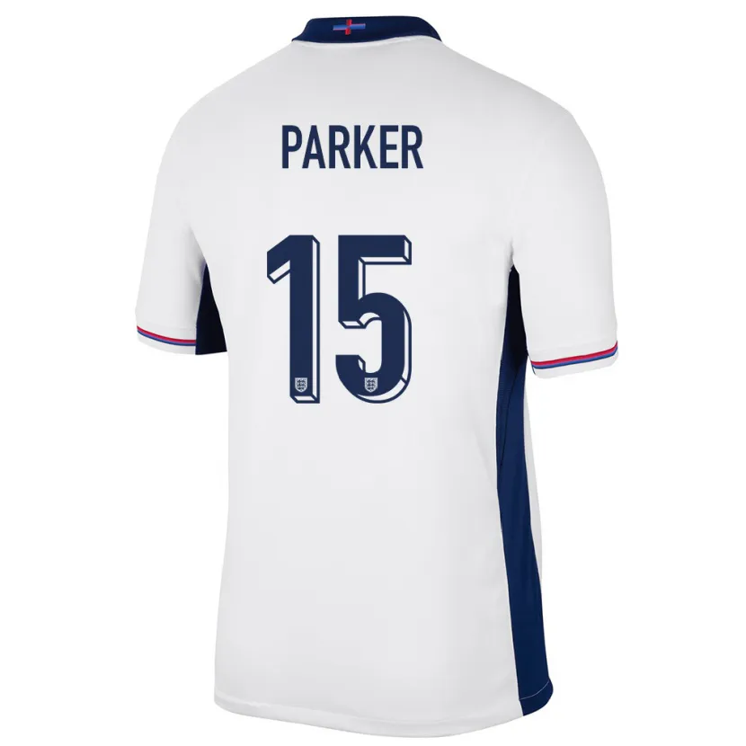 Danxen Mulher Camisola Inglaterra Lucy Parker #15 Branco Principal 24-26 Camisa