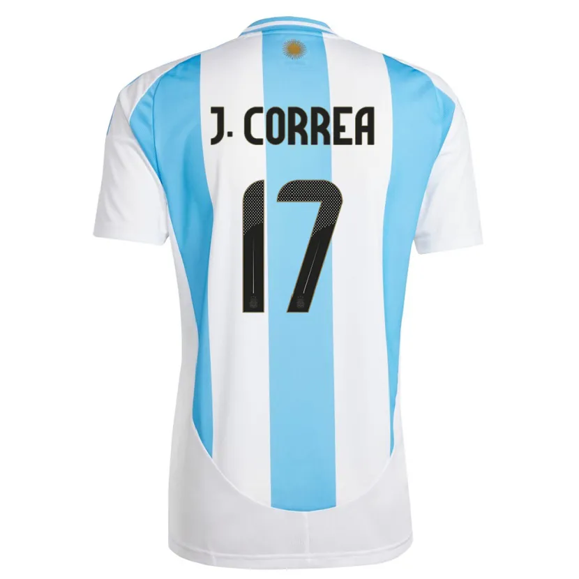 Danxen Mulher Camisola Argentina Joaquin Correa #17 Branco Azul Principal 24-26 Camisa