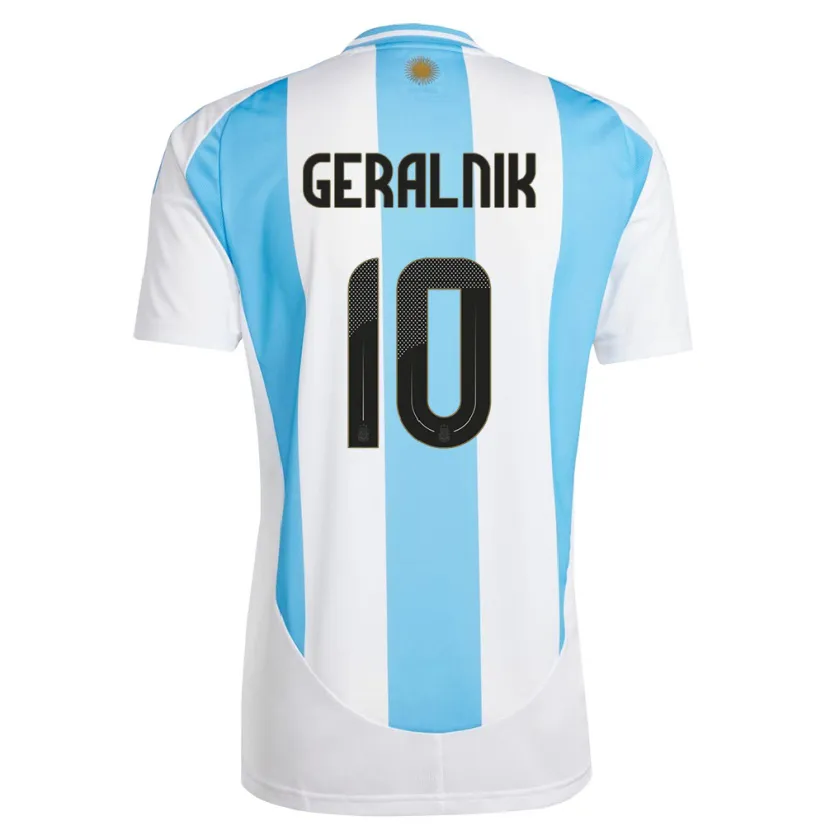 Danxen Mulher Camisola Argentina Tiago Geralnik #10 Branco Azul Principal 24-26 Camisa