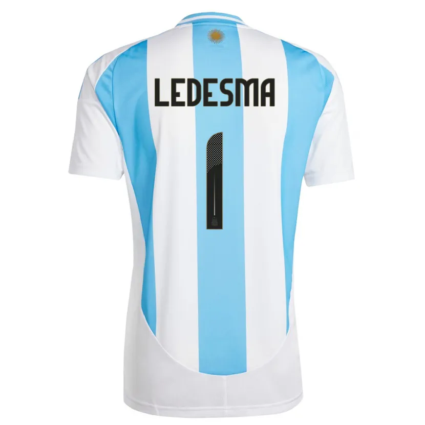 Danxen Mulher Camisola Argentina Jeremias Ledesma #1 Branco Azul Principal 24-26 Camisa