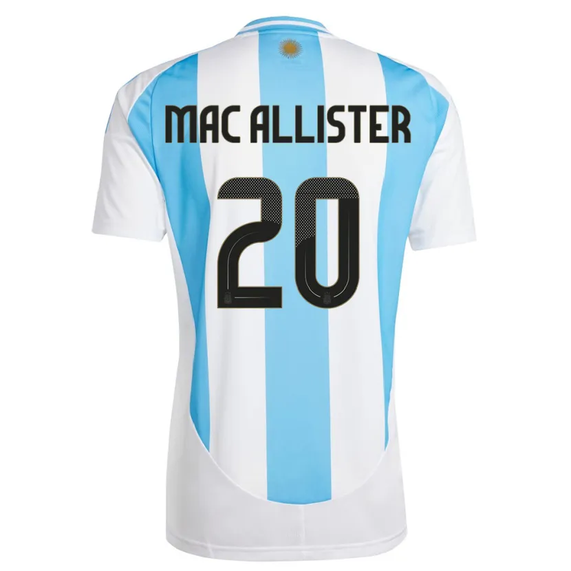 Danxen Mulher Camisola Argentina Alexis Mac Allister #20 Branco Azul Principal 24-26 Camisa